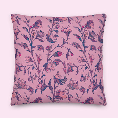 “Animal Botanical” Velveteen Pillow