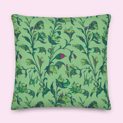 “Animal Botanical” Poly-Linen Pillow