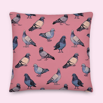 “Pigeon Perfect” Poly-Linen Pillow