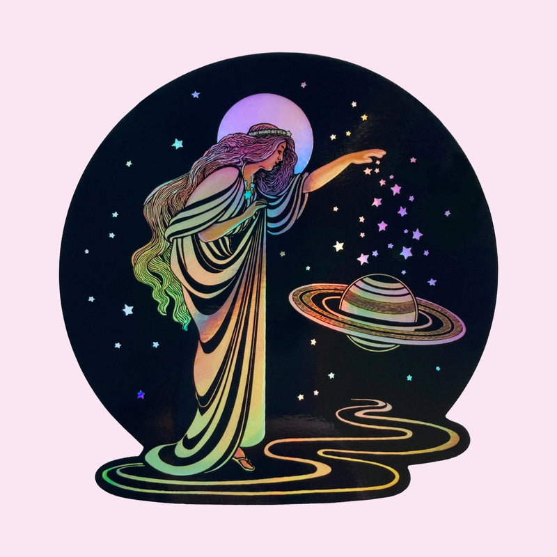 “Midnight Mystic” Holographic Sticker