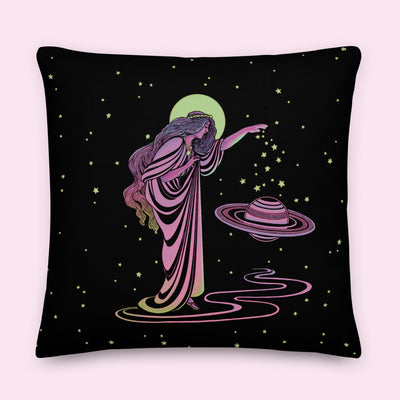 “Midnight Mystic” Poly-Linen Pillow