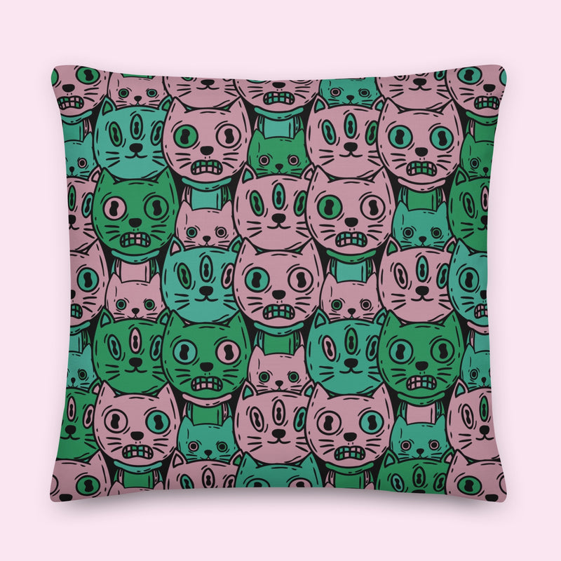 “Cattitude” Velveteen Pillow