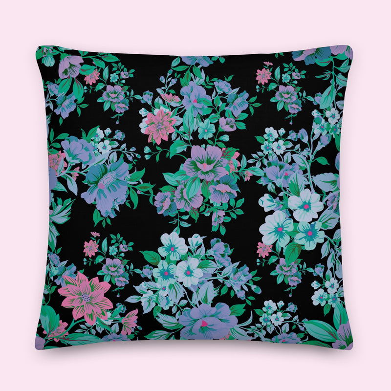 “Midnight Garden” Velveteen Pillow