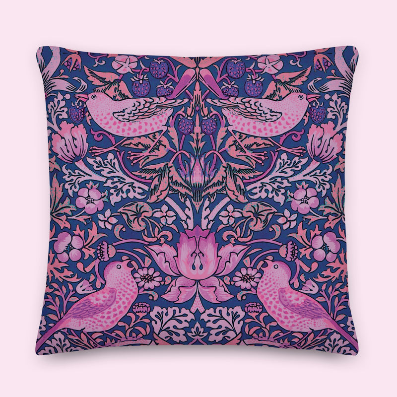 “Feathered Folk” Velveteen Pillow
