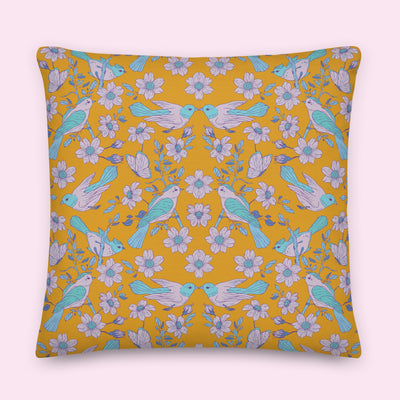 “Birds of a Feather” Poly-Linen Pillow