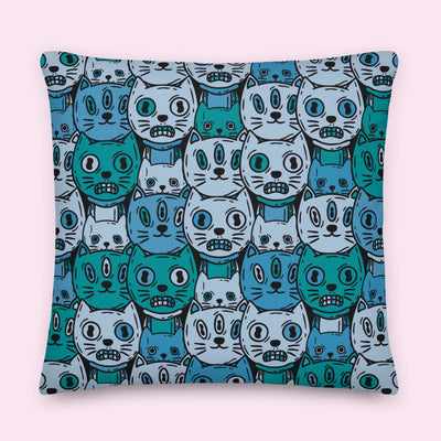 “Cattitude” Velveteen Pillow