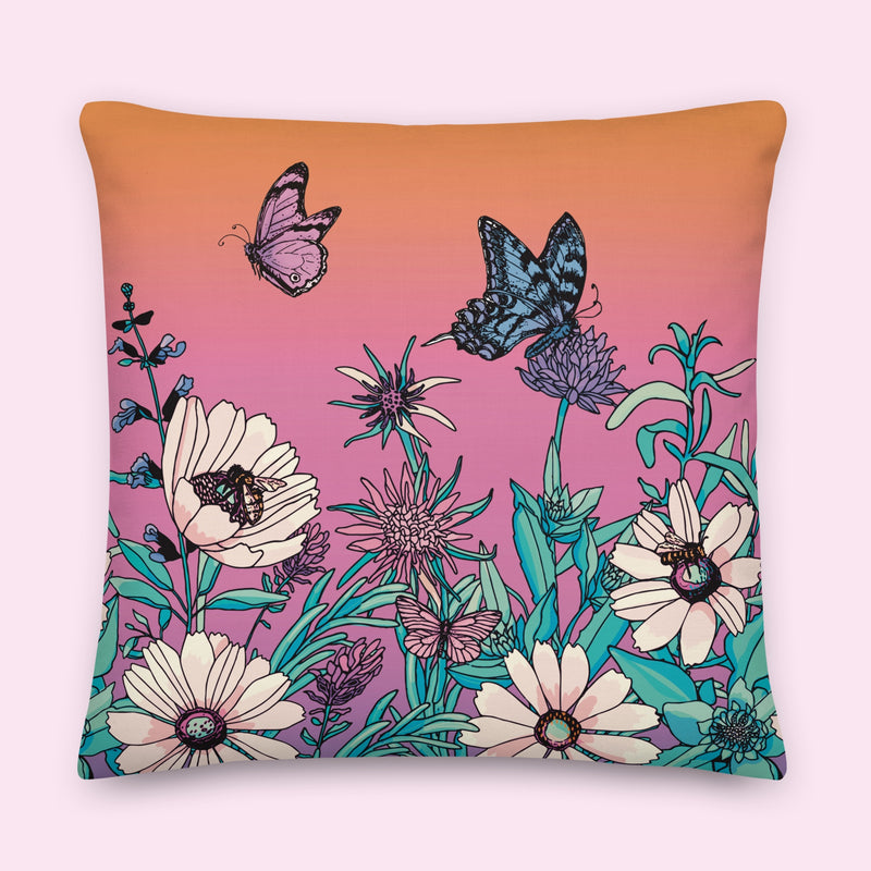 “Enchanted Garden” Velveteen Pillow