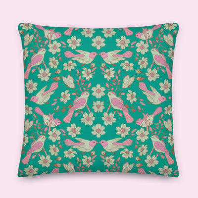 “Birds of a Feather” Poly-Linen Pillow