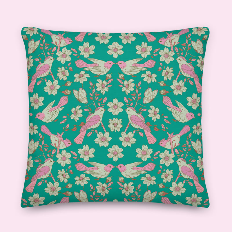 “Birds of a Feather” Poly-Linen Pillow