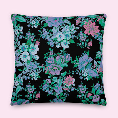 “Midnight Garden” Poly-Linen Pillow
