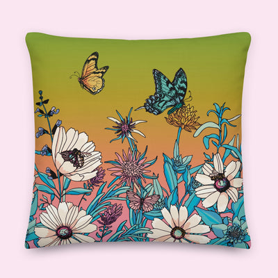 “Enchanted Garden” Velveteen Pillow