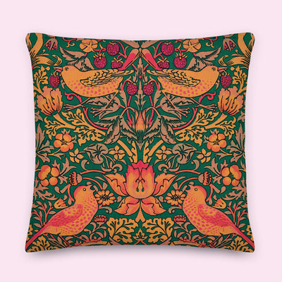 “Feathered Folk” Velveteen Pillow