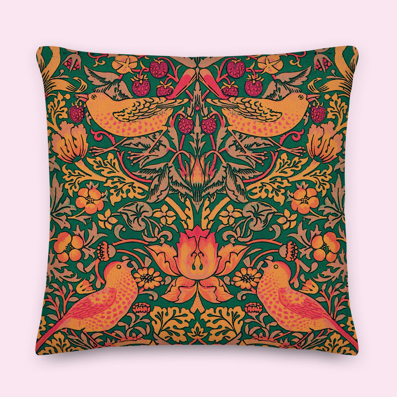 “Feathered Folk” Velveteen Pillow