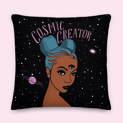 “Cosmic Creator” Poly-Linen Pillow