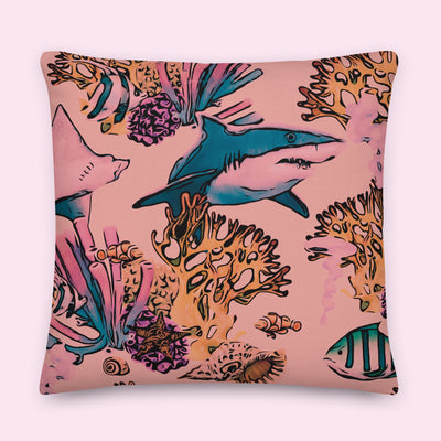 “Shark Shanty” Velveteen Pillow