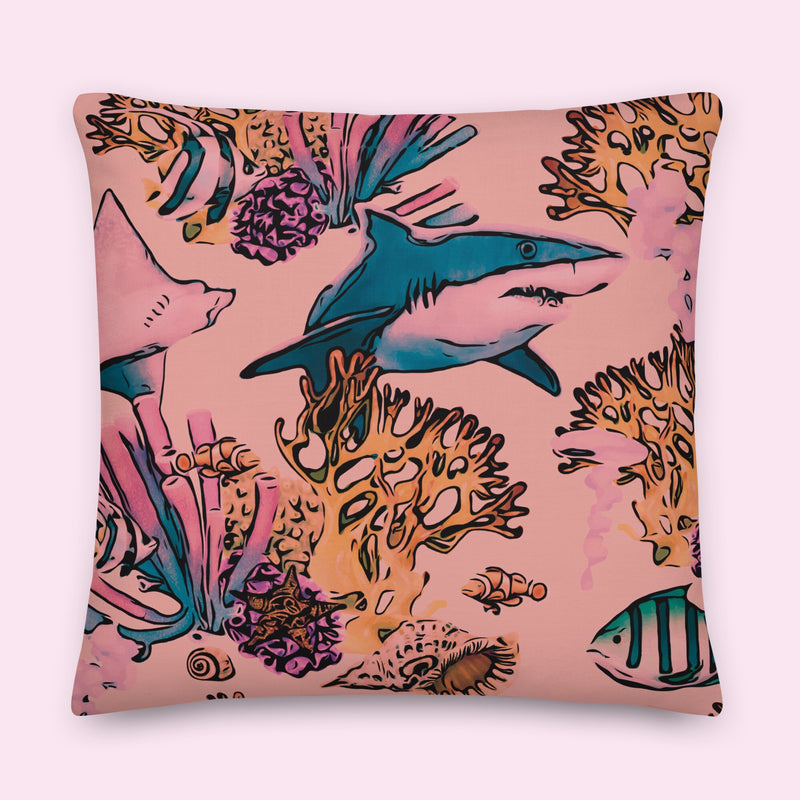 “Shark Shanty” Velveteen Pillow